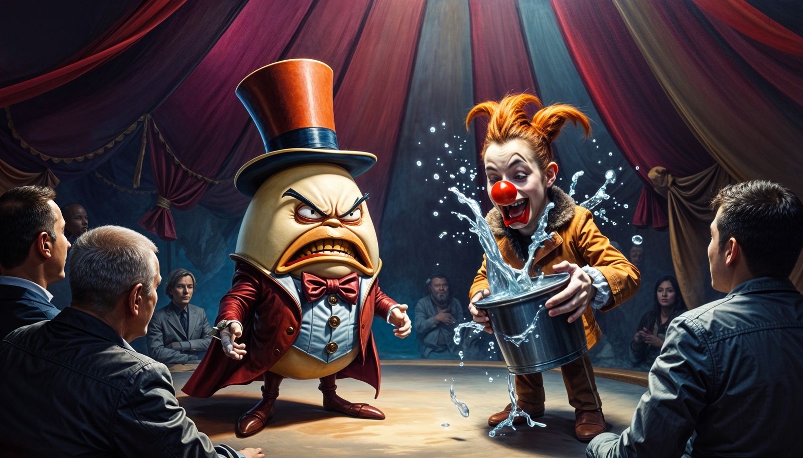 Angry egg at the circus