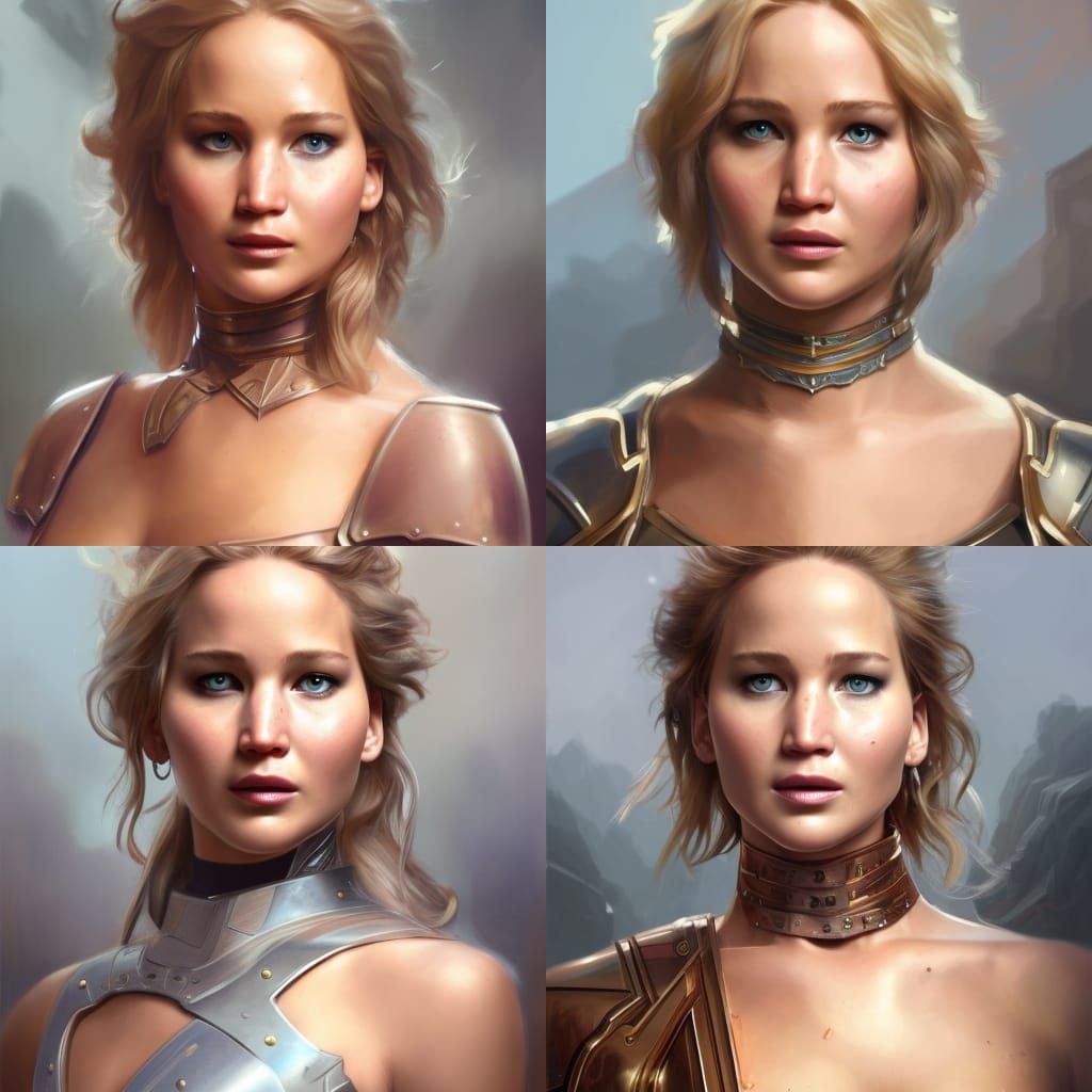 Jennifer Lawrence as a paladin
