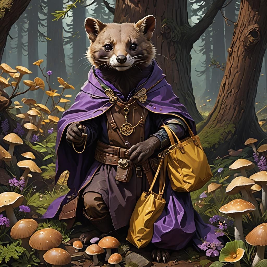 Pine Marten, Herbalist - Ai Generated Artwork - Nightcafe Creator