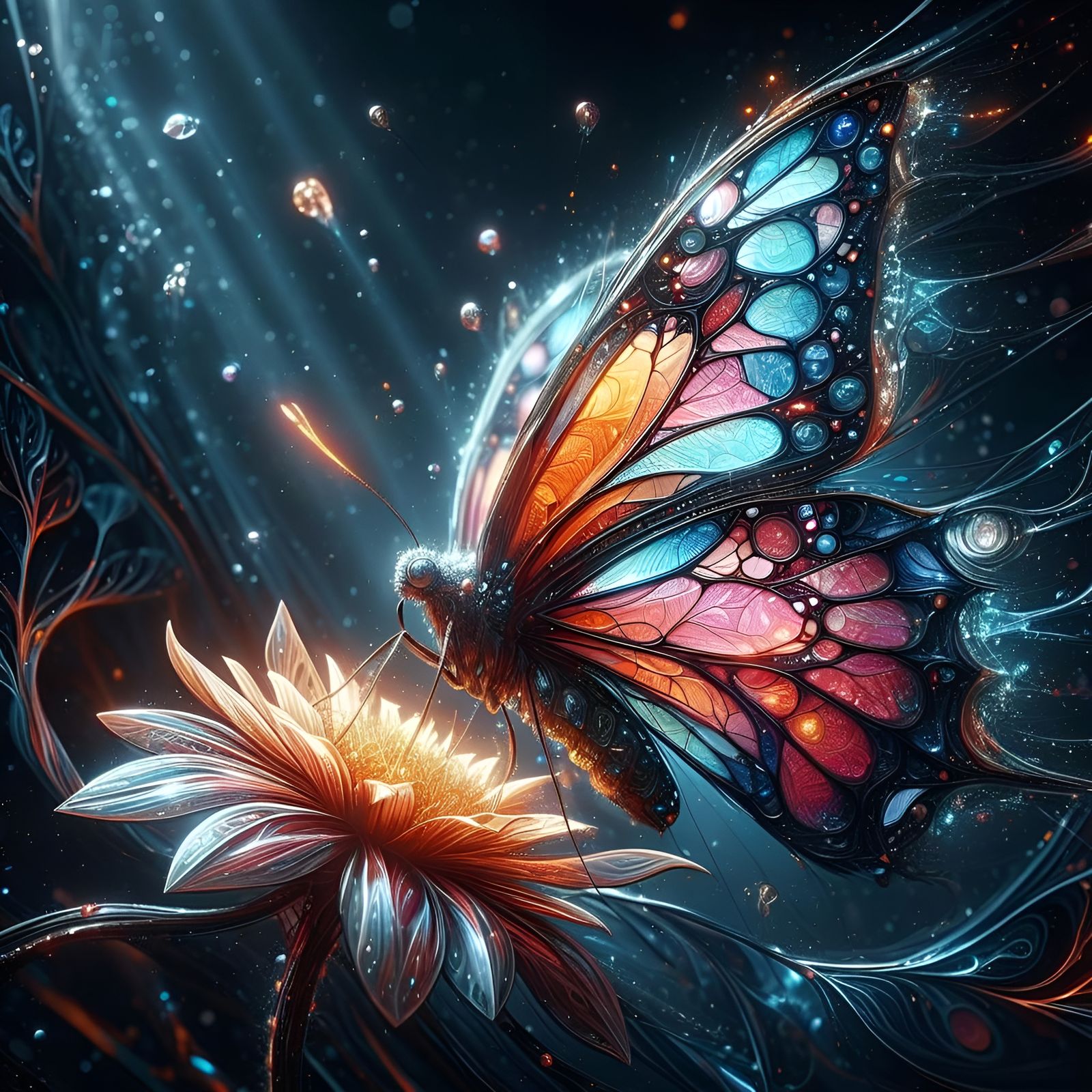 Stained Glass Butterfly  by @Aetheria 
