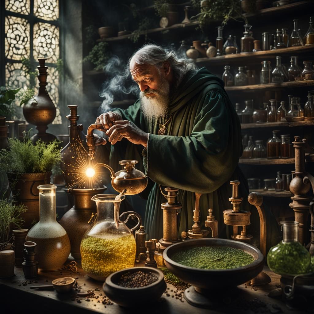 a medieval alchemist - AI Generated Artwork - NightCafe Creator