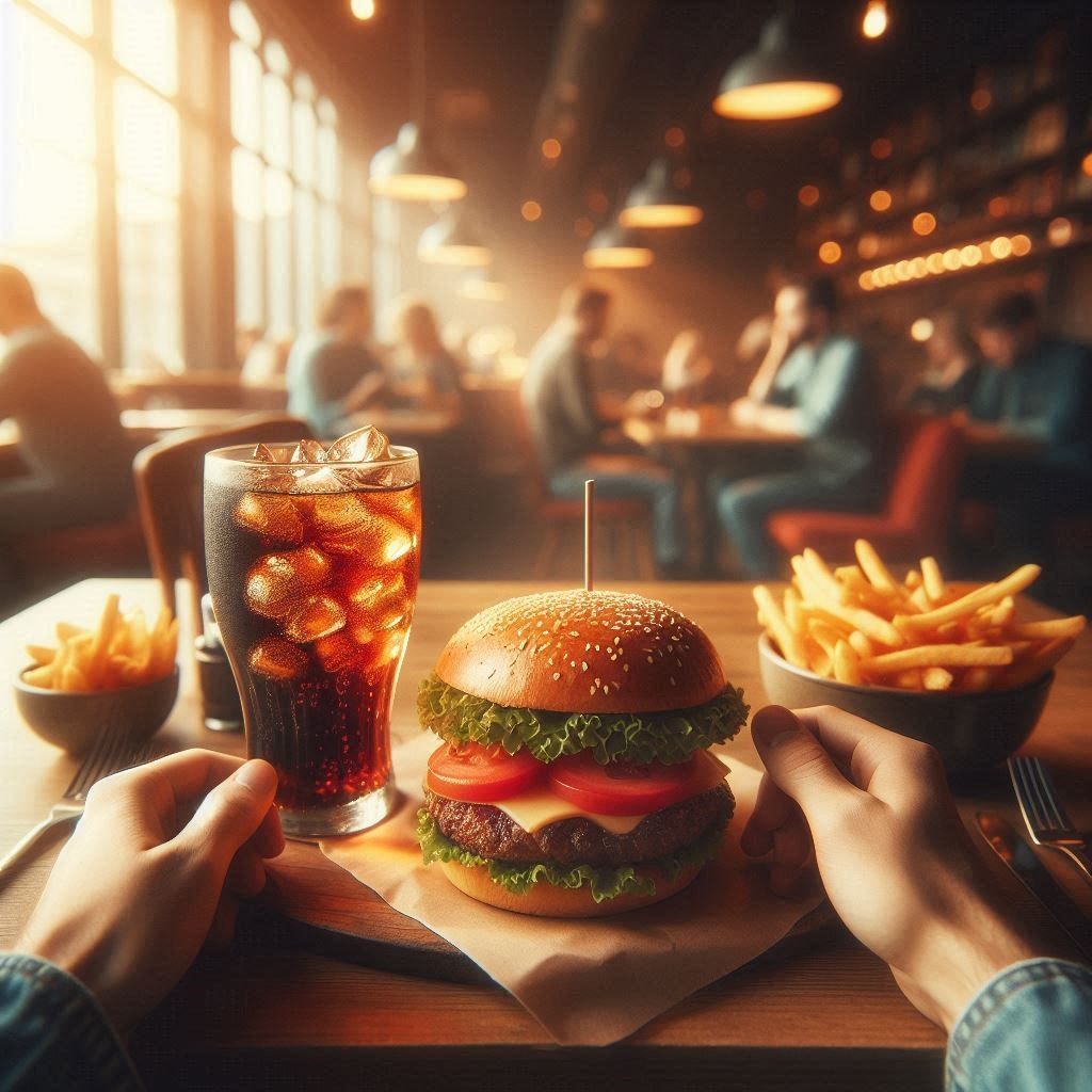 "A Taste of Happiness: Enjoying the Perfect Burger”