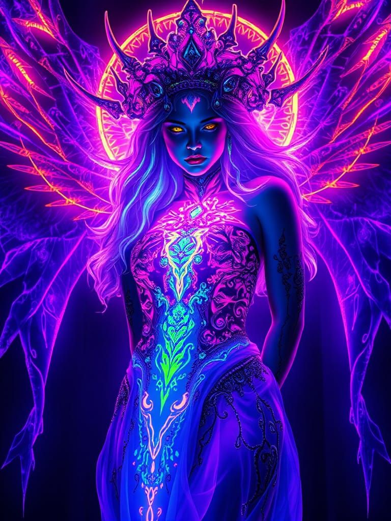 Fluorescent Goddess  by @Leonardo