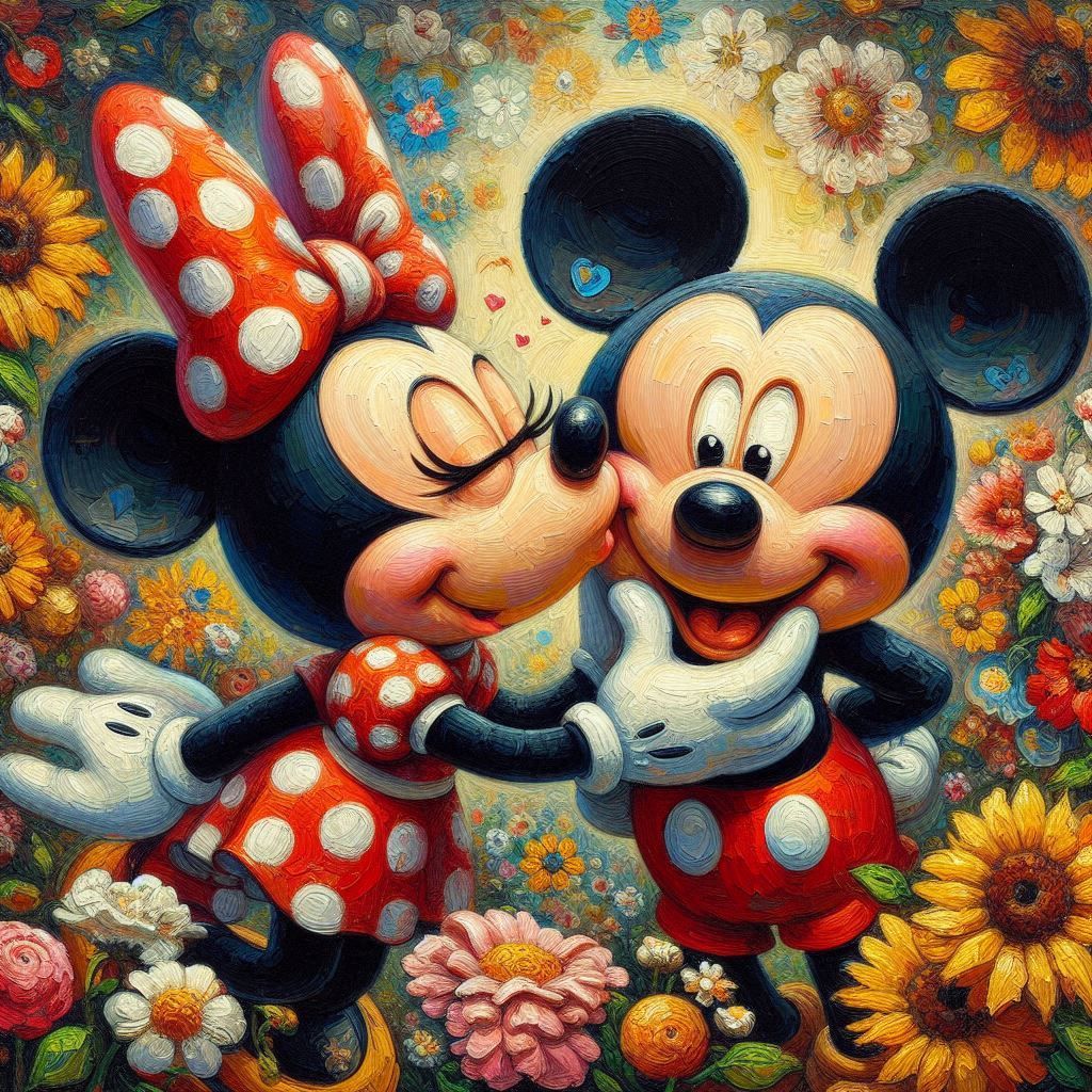 Mickey Mouse Embarrassed to get Kissed 💋