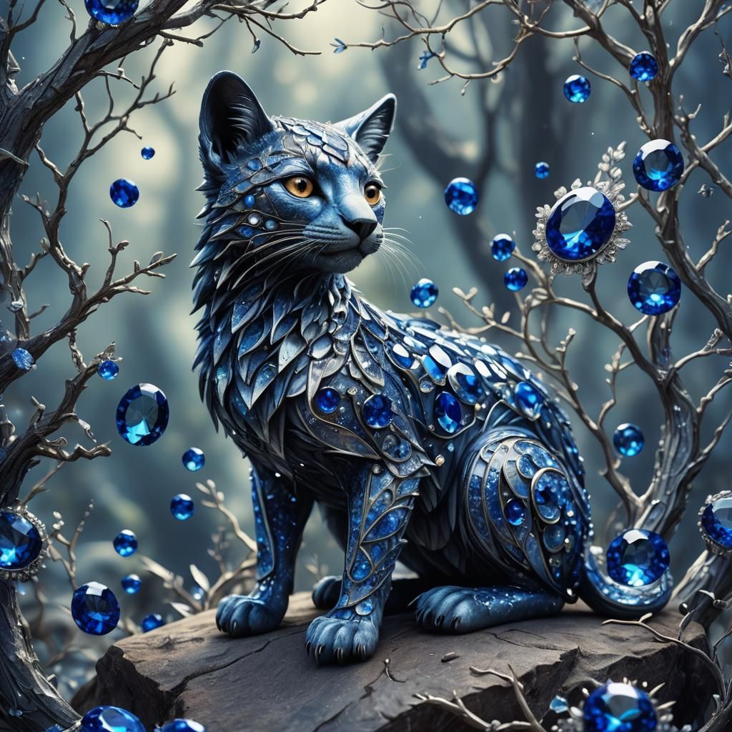 Blue Sapphire Cat