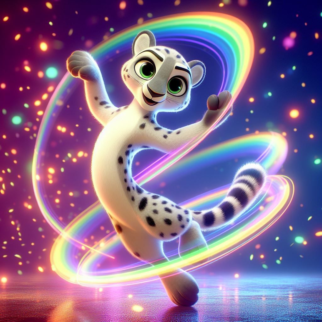 dancing with a rainbow