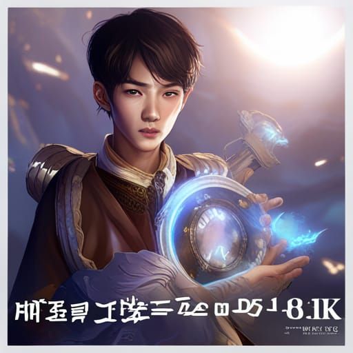 Korean da handsome boy holing time key