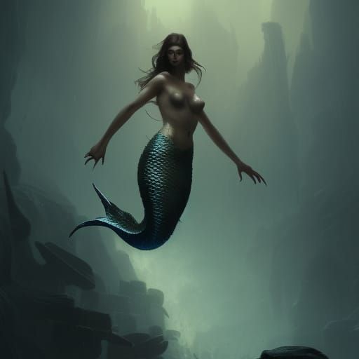 Mermaid in Greek underworld