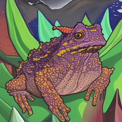 Horned toad mountain AI Generated Artwork NightCafe Creator