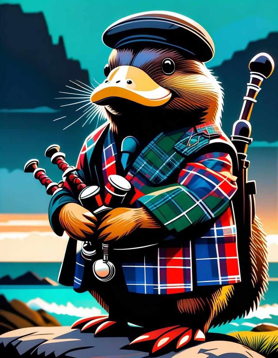--Plaiddy-Pie--Sporting Tartan in honor of his heritage!  by @Bekah Goddard