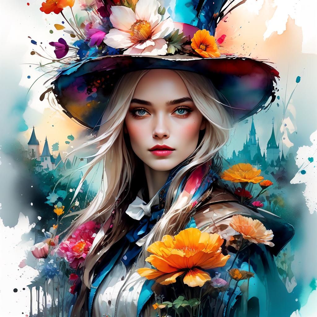 fantasy watercolor ART by Mad Hatter  by @Dragondrummer