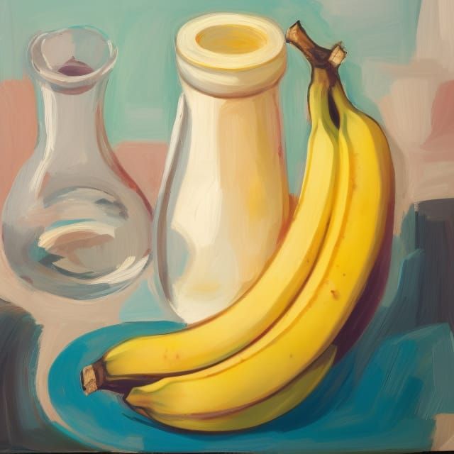 Perfect banana still-life