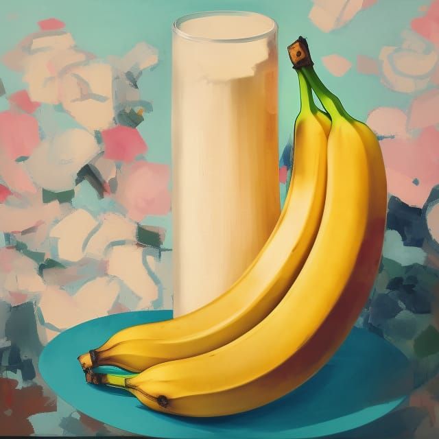 Perfect banana still-life