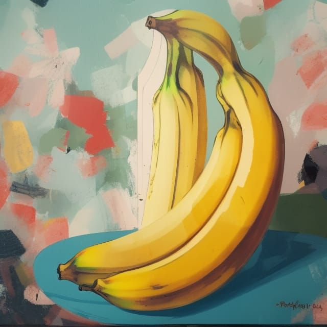 Perfect banana still-life