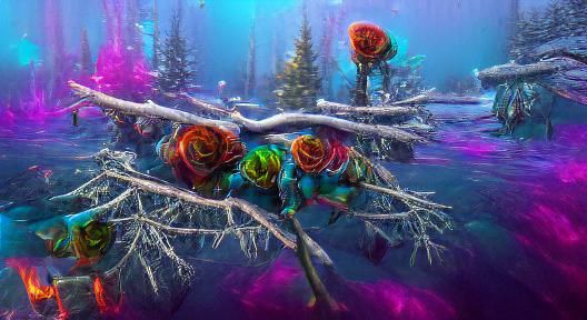 frozen roses