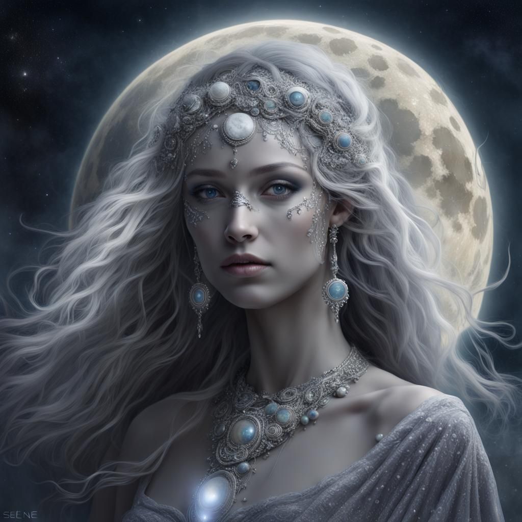 Moon Goddess - AI Generated Artwork - NightCafe Creator