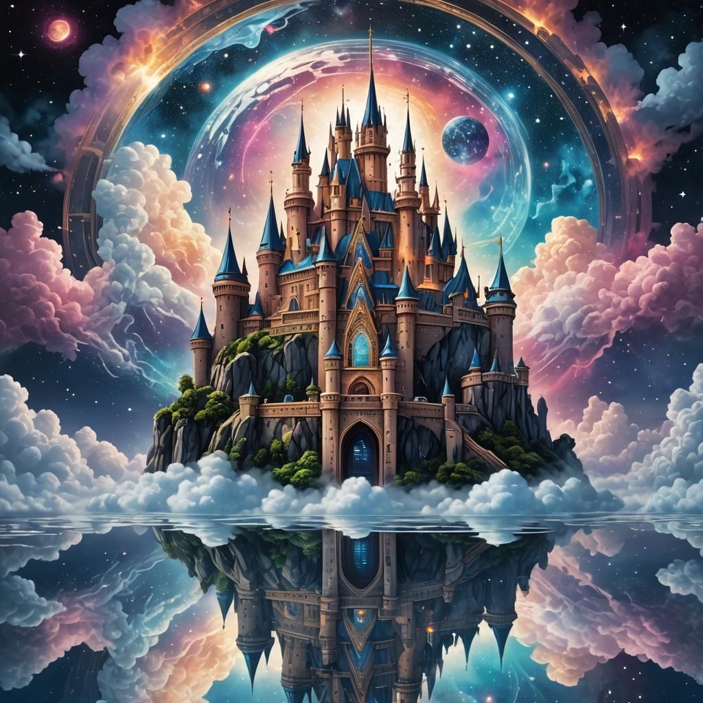 Cosmic Castle v2 - AI Generated Artwork - NightCafe Creator