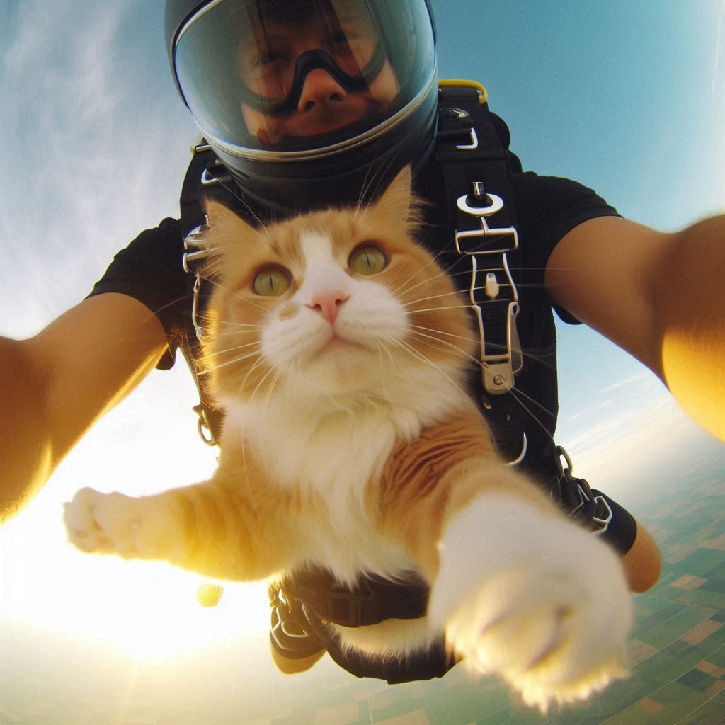 Cat Skydiving