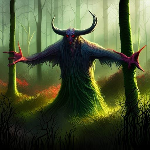 Demonic Forest - Ai Generated Artwork - Nightcafe Creator