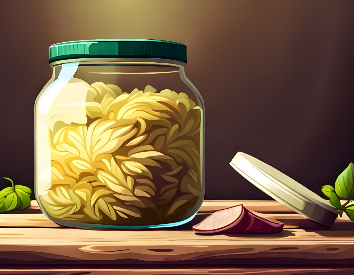 Benchtop Jar of Sauerkraut AI Generated Artwork NightCafe Creator