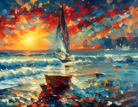 Dragon in Autumnal Fairy Tale Landscape