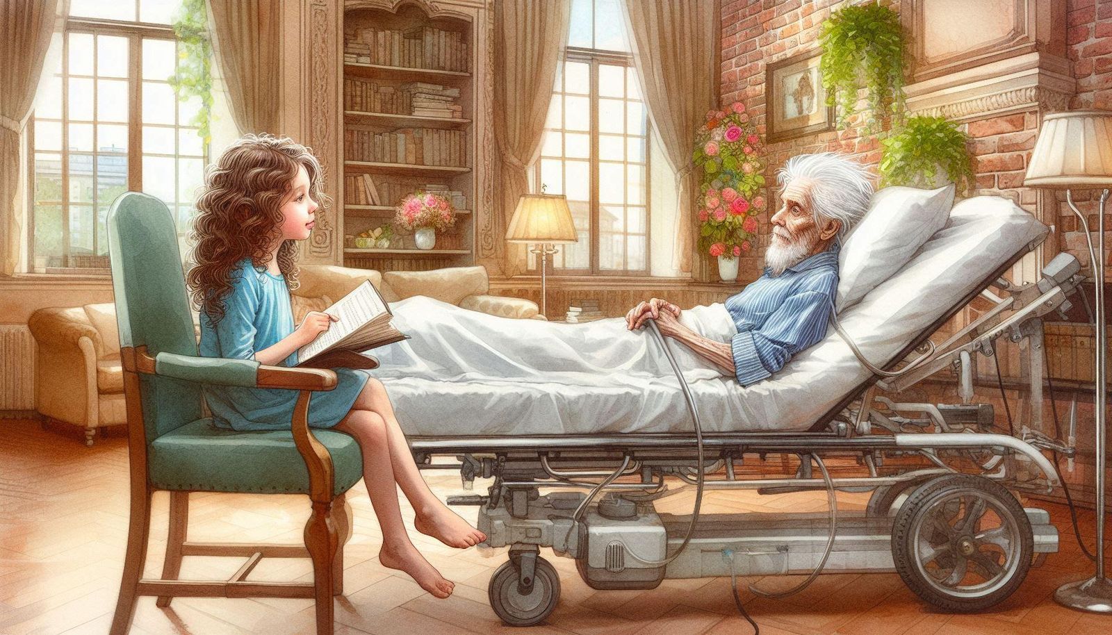 It's ok,  I'll read to you until you go to sleep.