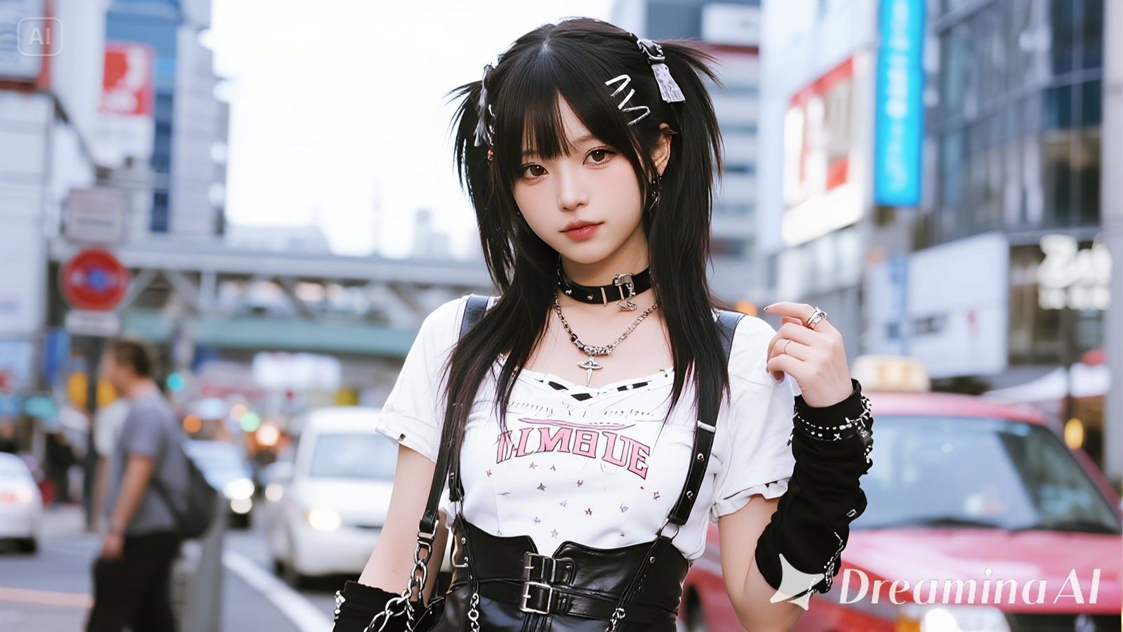 punk gyaru girl in Okinawa, Shibuya and Harajuku style