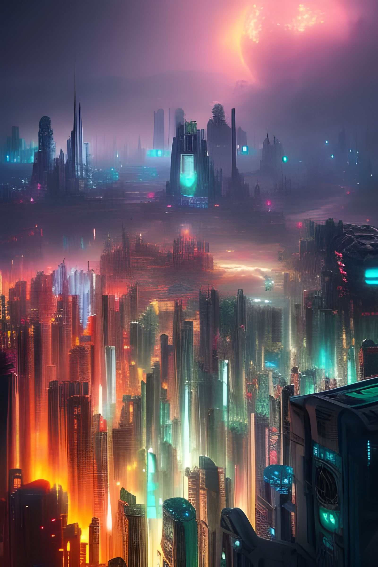 City lights - AI Generated Artwork - NightCafe Creator