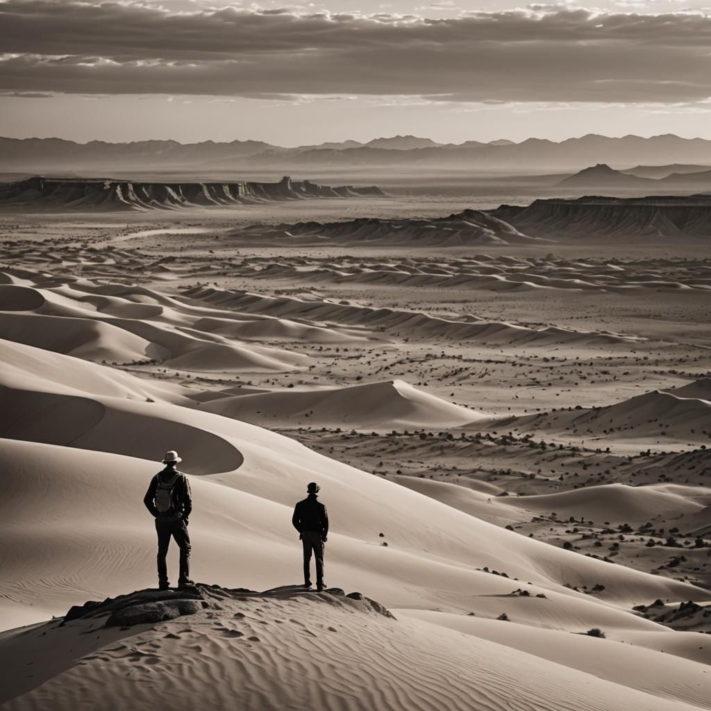 Desert at sunset
