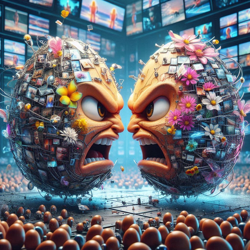 They're fighting over who looks good in their photos.