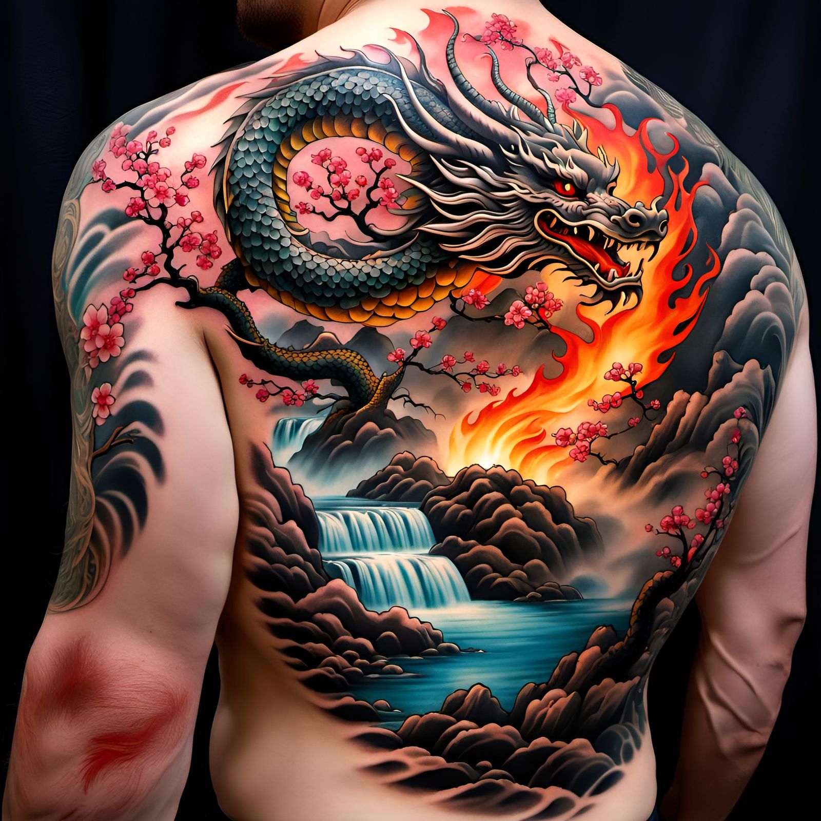 The Dragon by the Sakura Tree  by @Patio Set