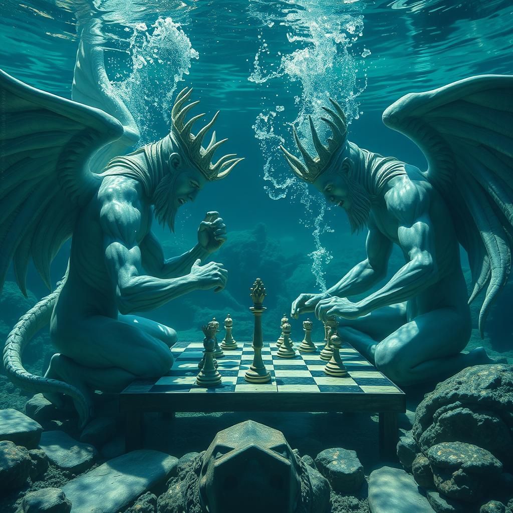 Underwater Marvels, Gods playing chess