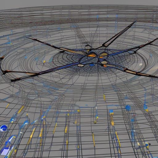 gluon field in Physics 8k resolution concept  G-string