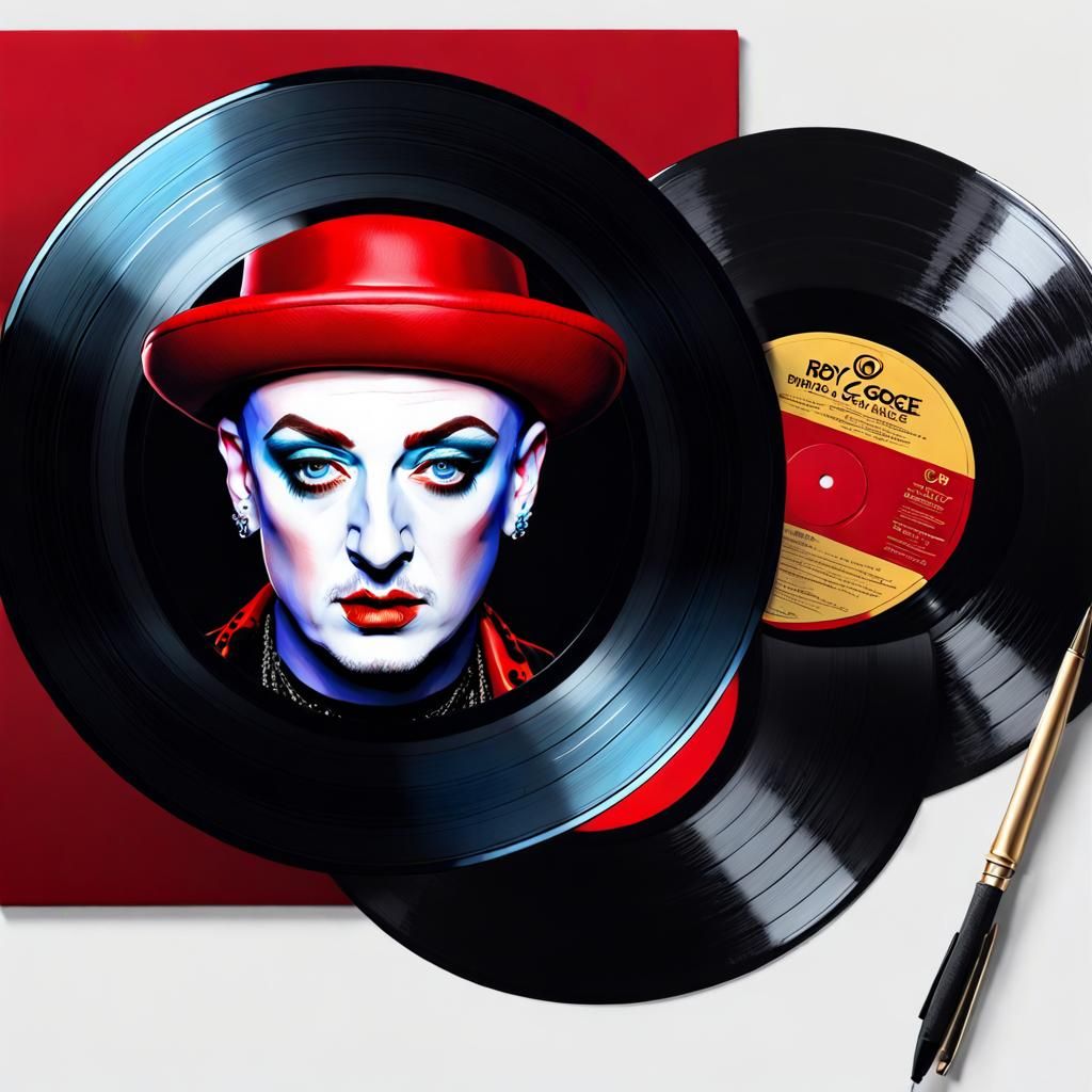 Boy George vinyl record - AI Generated Artwork - NightCafe Creator