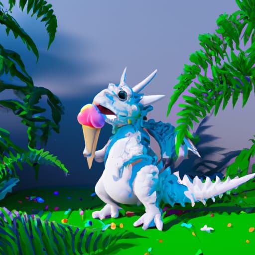 Ice-cream hunting Albino Dragon Cub undefined