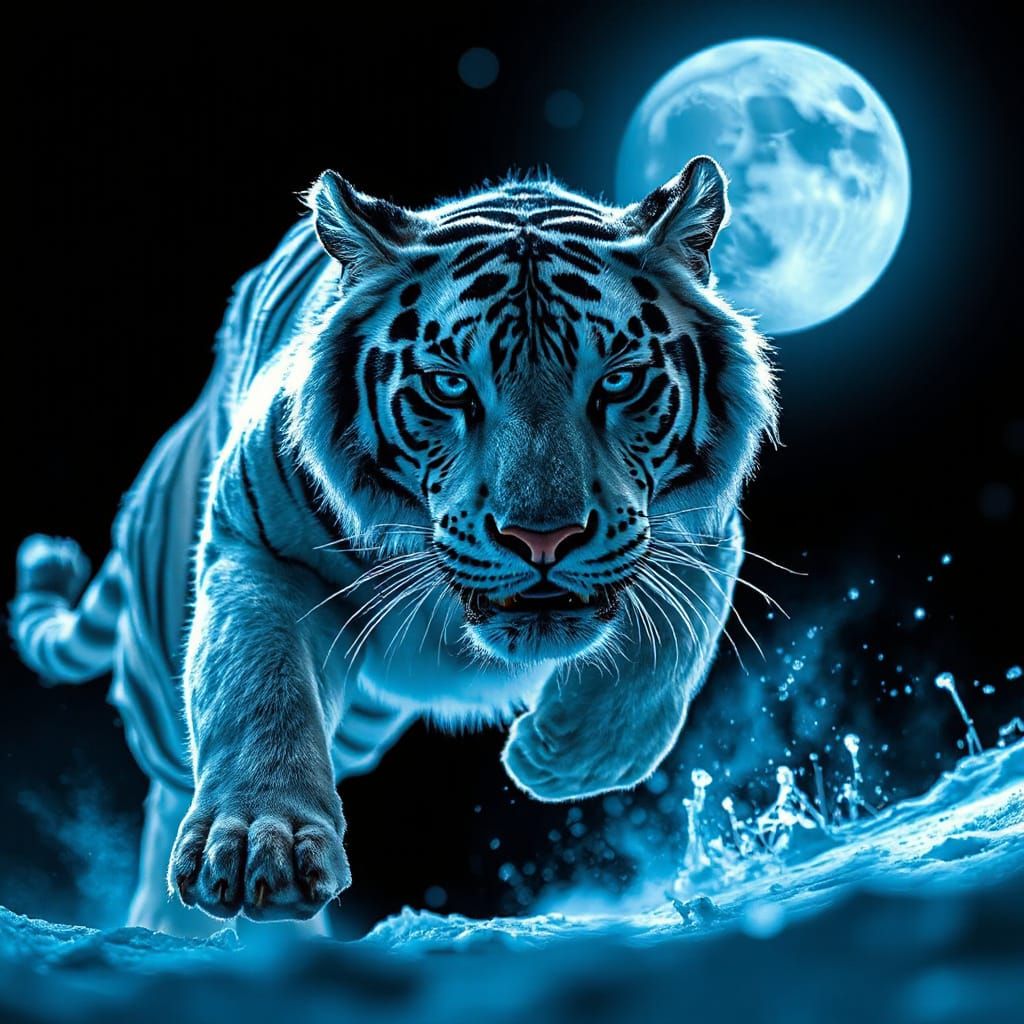 An icy Tiger   by @Ech Eve