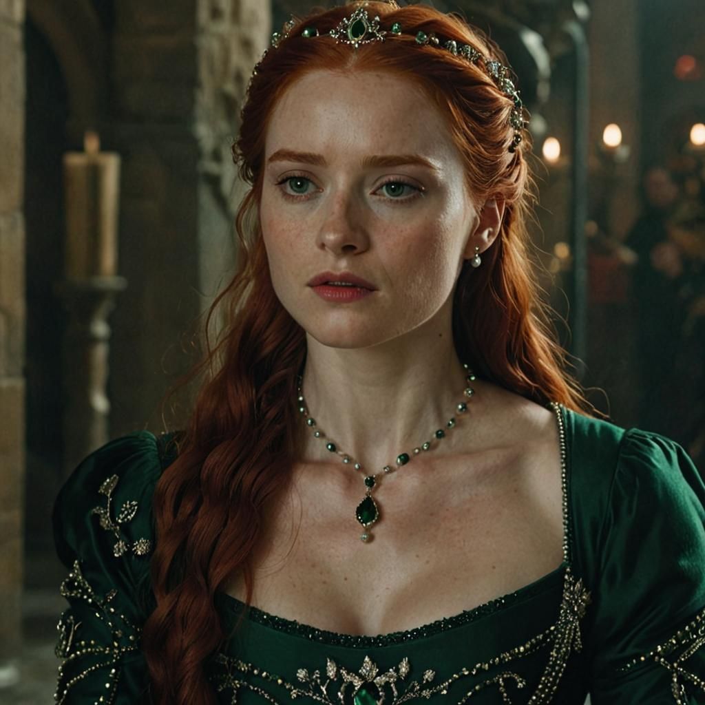 Medieval Queen in Opulent Hall: Game of Thrones Style