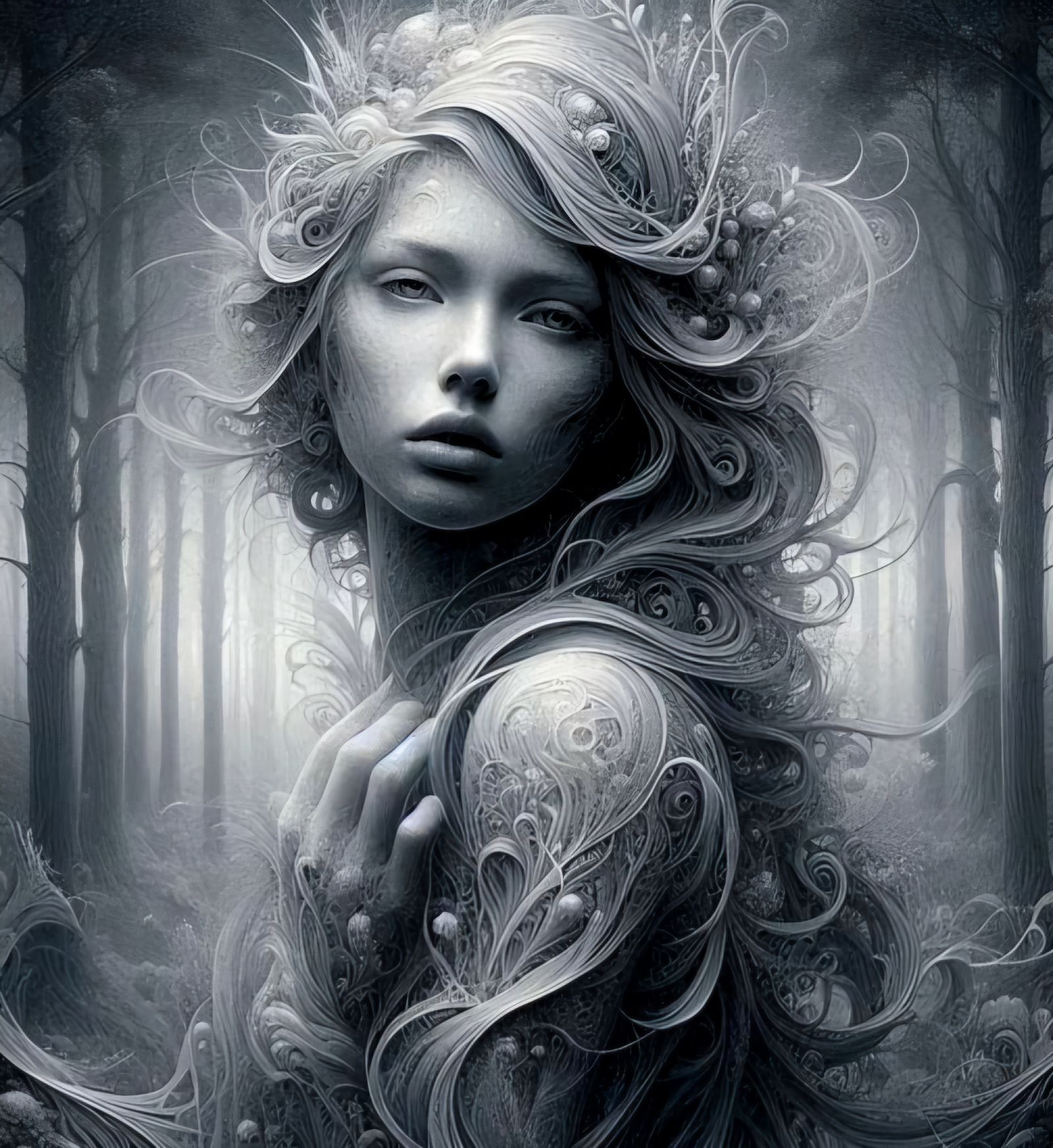 Portrait; Sorrow and Shadows