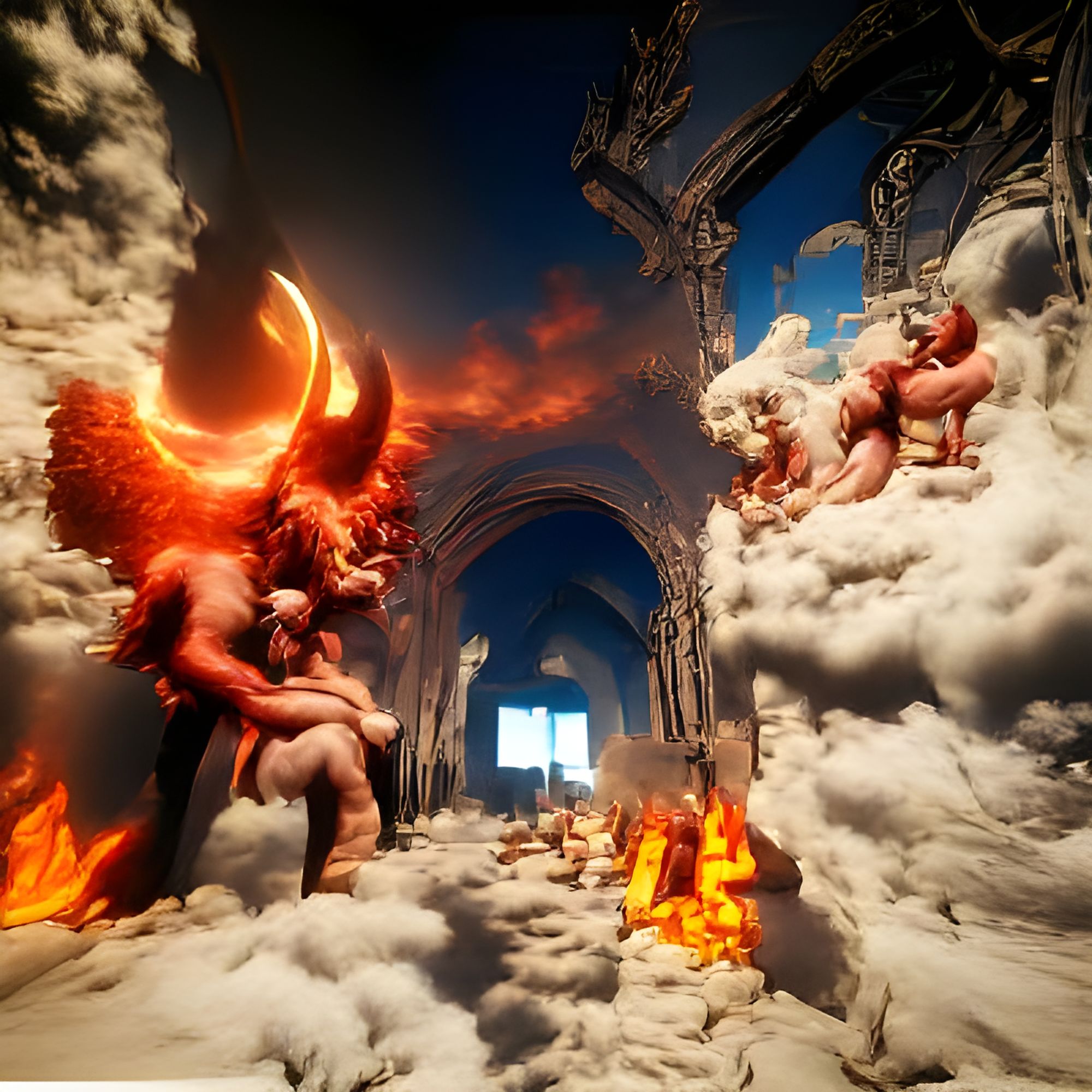 Heaven and Hell - AI Generated Artwork - NightCafe Creator