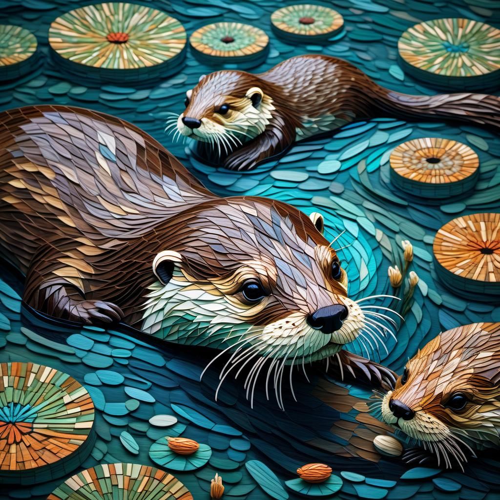 Otters  by @Liz