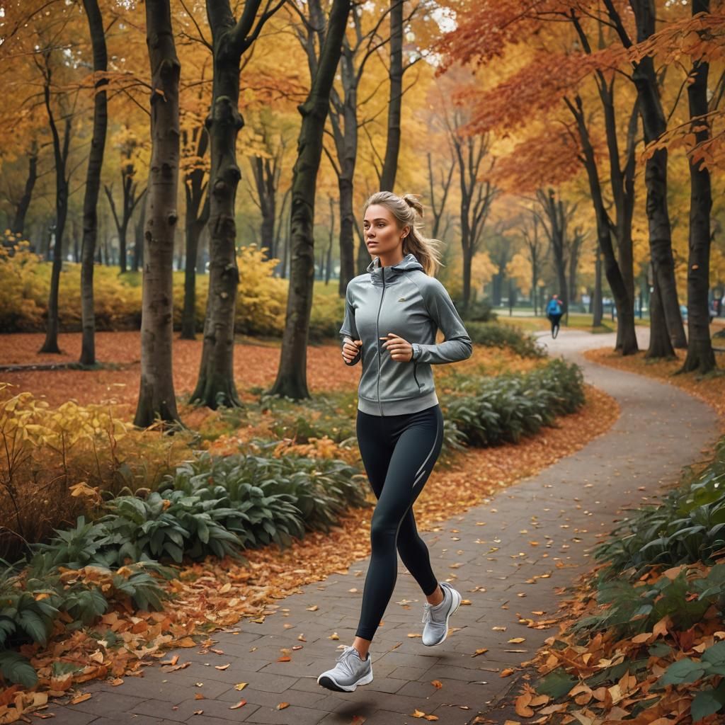 Hyper-realistic image of a beautiful Russian girl in sporty ...