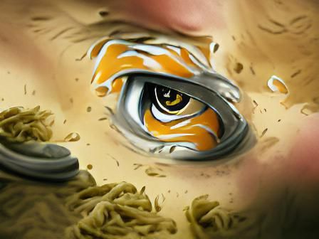 Eye of the Tiger digital illustration detailed painting