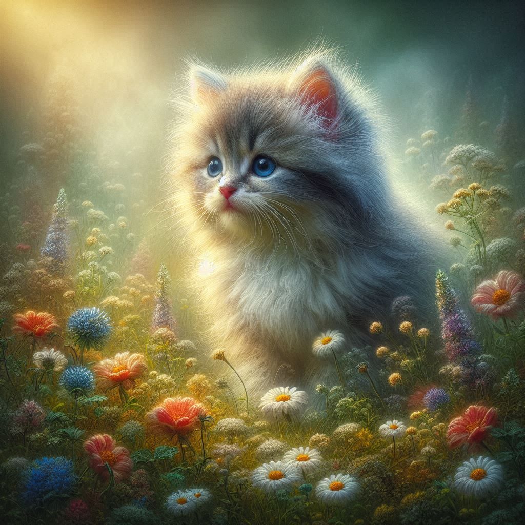 A Fluffy Kitten in the Garden 😸😸