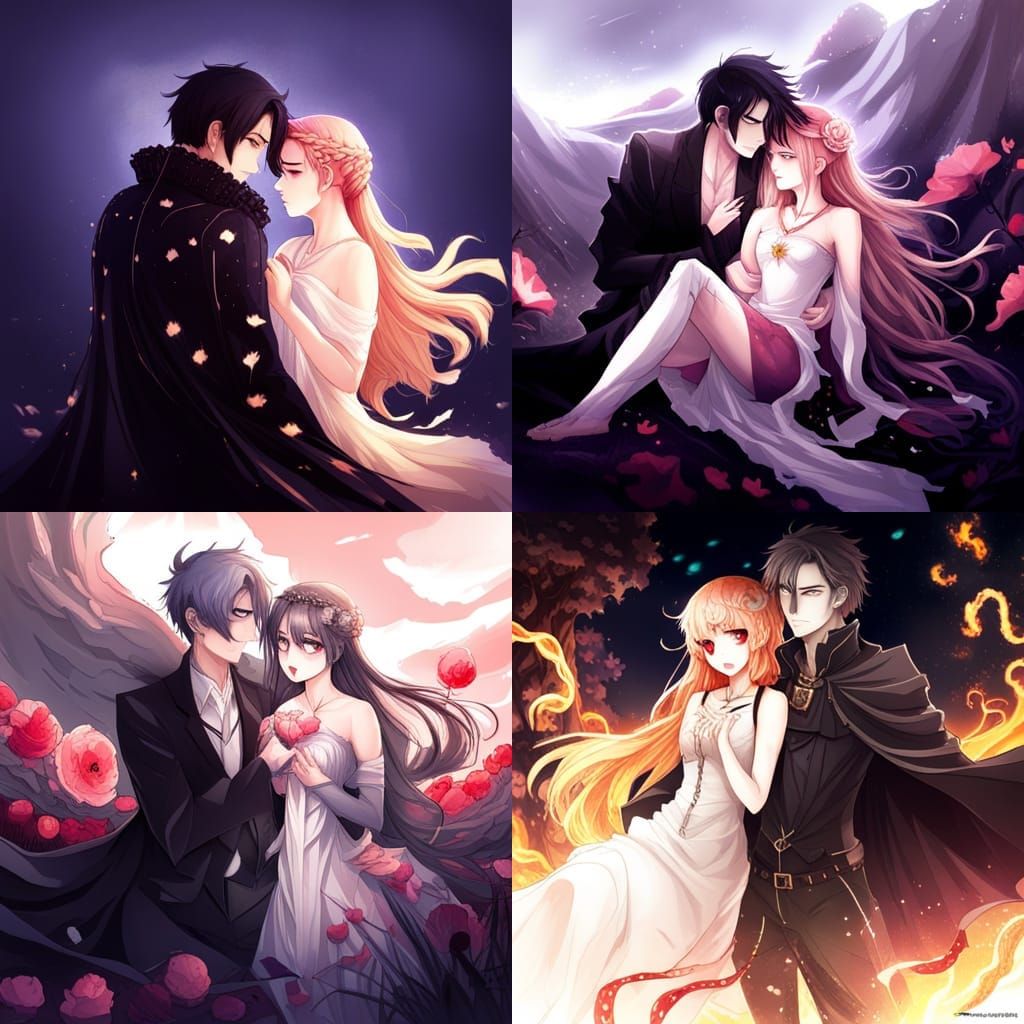 Anime Hades and Persephone