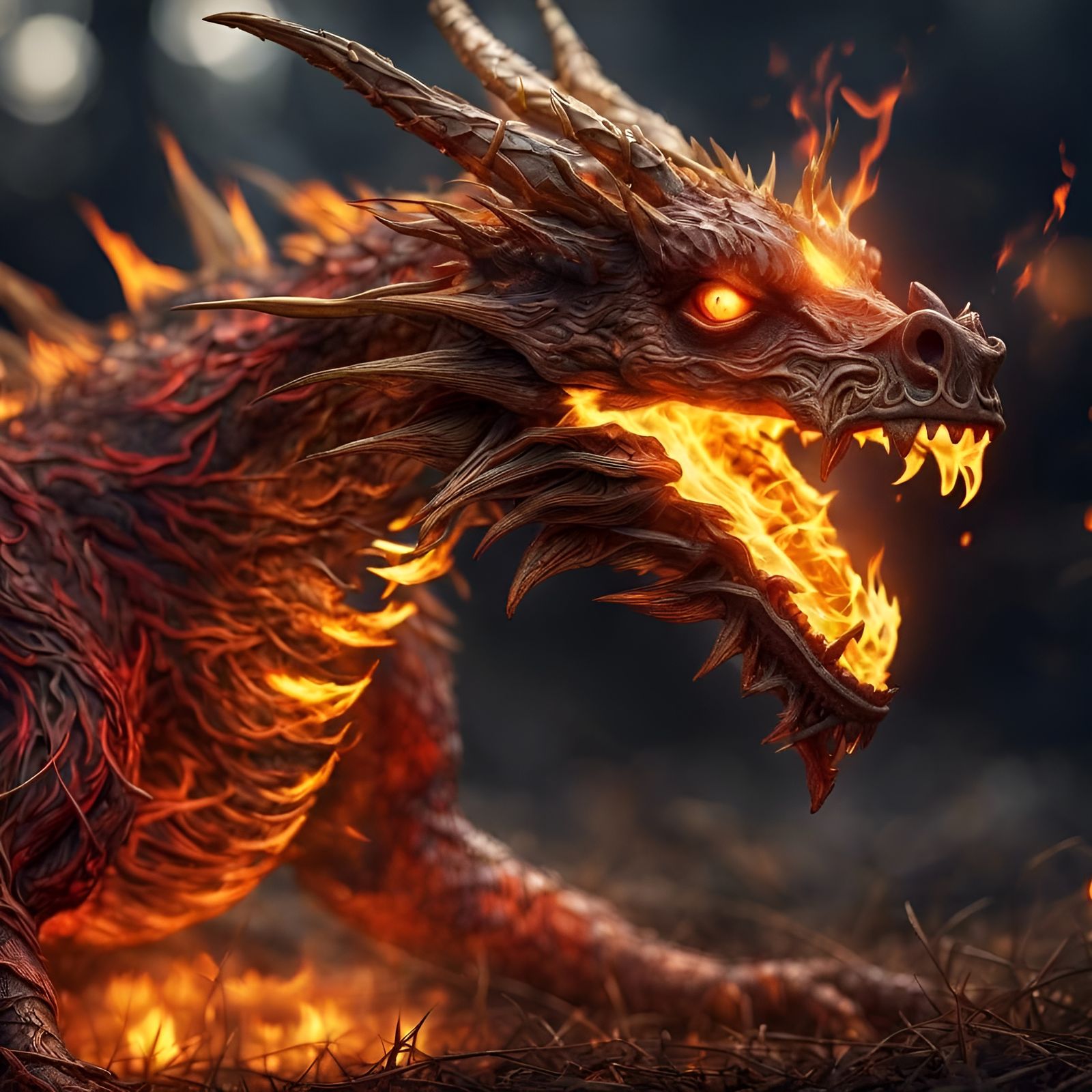 Flaming Beast 🔥 - AI Generated Artwork - NightCafe Creator