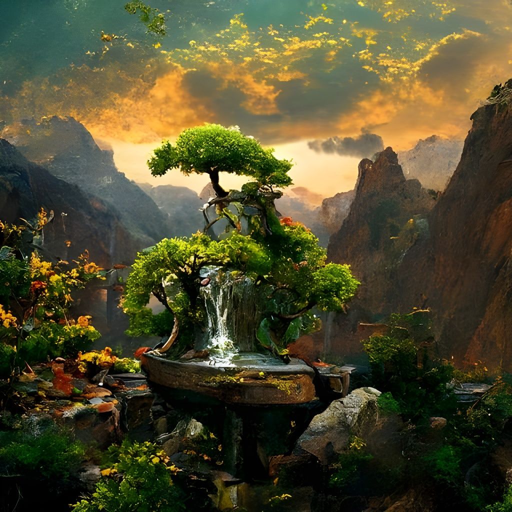 Beautiful bonsai tree in the mountains  by @Gokiburi