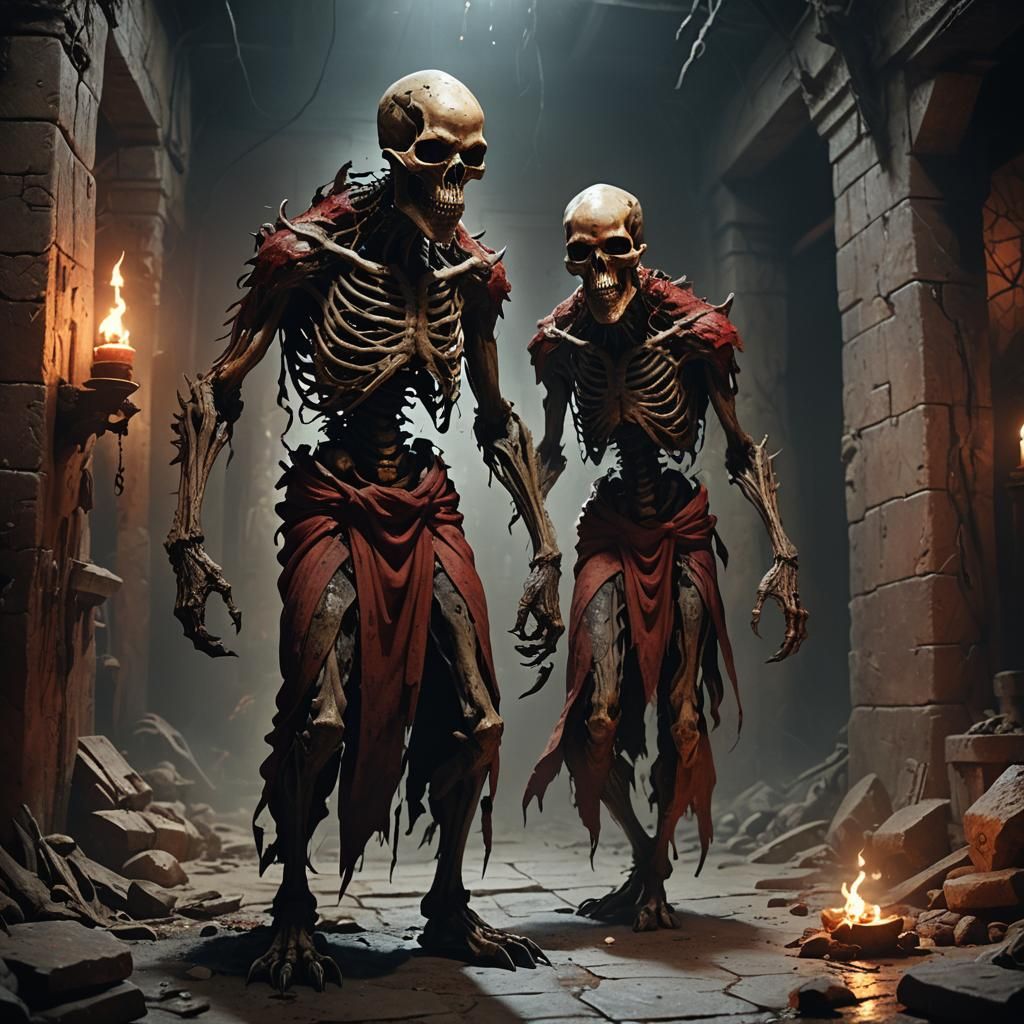 Decaying Creature in Dark Dungeon: A Cinematic Fantasy