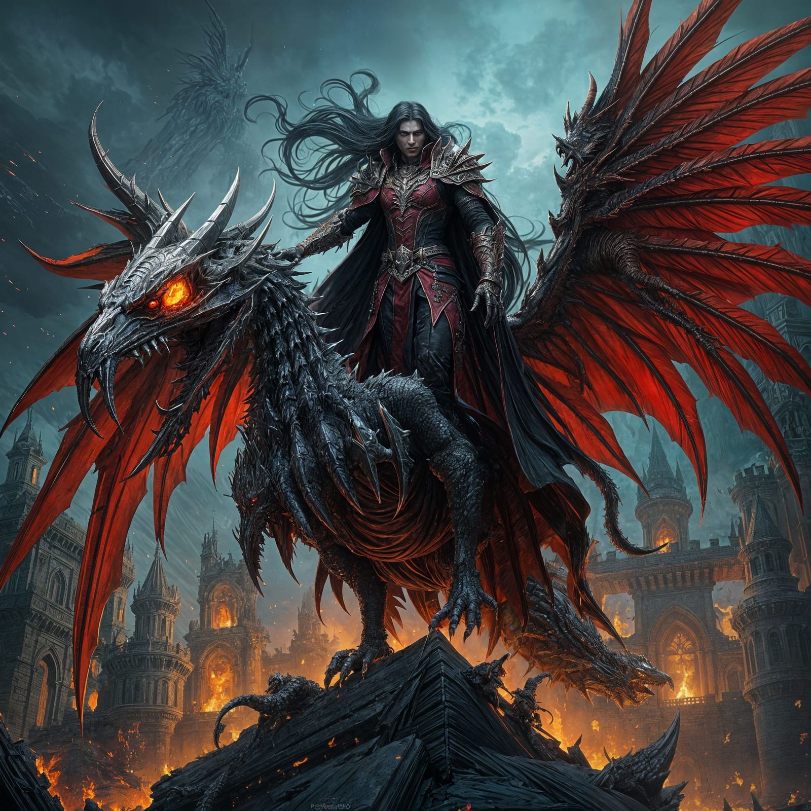 A fierce, gothic vampire  by @CanisLupisDude 