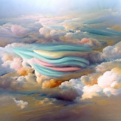 Pastel cloud formation