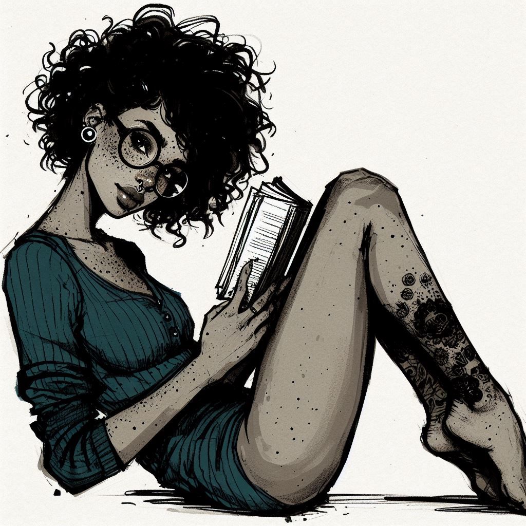 Beautiful bookworm